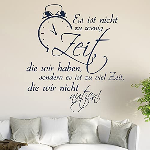 Es ist nicht zu wenig Zeit… Wandtattoo in 6 Größen - Wandaufkleber Wall Sticker - Dekoration, Küche, Wohnzimmer, Schlafzimmer, Badezimmer