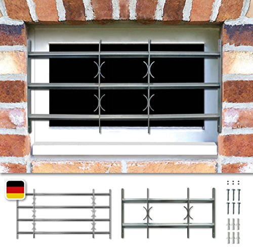 Fenstergitter Sicherheitsgitter Amsterdam ausziehbar in 9 Größen 300x500-650 mm