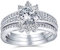Klassische 1.5CT Runde Solitär AAA CZ Floral Halo Seitensteine Pflaster Band Einschub Guard Enhancer Jubiläum Verlobung Ehering Set für Frauen .925 Sterling Silber