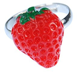 Miniblings Erdbeere Beere Frucht Ring | Alltagstauglich, sorgfältig in Berlin gemacht, in kleiner Serie hergestellt