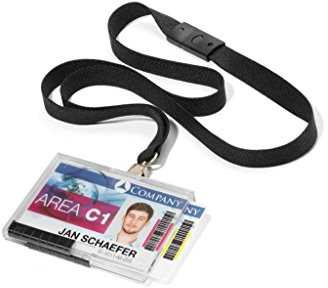 Durable Pushbox Duo Pack de 10 Porte-cartes de sécurité avec lacet textile 54 x 87 mm