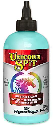 Unicorn SPiT Zia Teal 5771006 Cyan Paint Water Based Gel Stain and Glaze 236ml