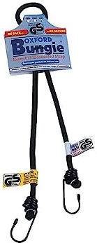 Oxford Bungee Standard Strap with Hardened Steel Hooks - Black, 24 Inch/600 mm