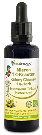 Biotraxx Nieren 14 Kräuter Intensivkur Konzentrat, 50 ml, Revitalisierung von Nieren & Blase