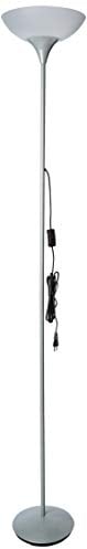 Reality Leuchten R4302-87 Fluter, 1x E27, titanfarben, Schirm in weiß