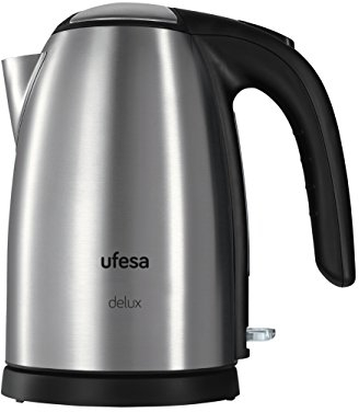 Ufesa HA7900 Delux - Hervidor de agua, 2200W, 1.7 Litros, Filtro antical extraíble, Indicador nivel de agua