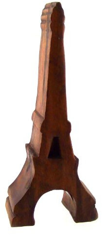 Harvey Makin 30cm Carved Wooden Eiffel Tower Figurine
