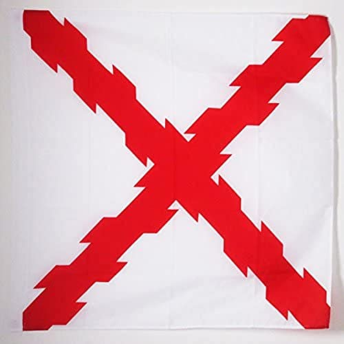 AZ FLAG - Flagge Andreaskreuz - 90x90 cm - Kreuz Burgund Fahne 90 x 90 Cm Scheide Für Mast - Flaggen