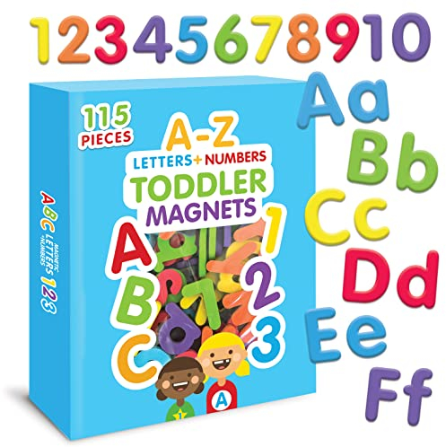 Curious Columbus - Magnetic Letters and Numbers For Toddlers - Alphabet Magnets + Number Magnet For Fridge. Foam Letter Magnets for Kids - ABC Toddler Magnets - Classroom Supplies Homeschool Preschool