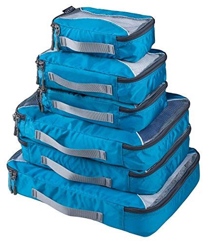 G4Free 3/6/7 Pièces Organisateur de Voyage Cube d'emballage Sac de Rangement pour Valise à Vêtements Différents Tailles des Cubes