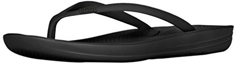 Fitflop Iqushion Ergonomic Flip-flops, Damen Dusch- & Badeschuhe, Schwarz (Black 090), 41 EU (7 UK)