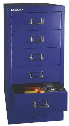 BISLEY MultiDrawer, 29er Serie, DIN A4, 6 Schubladen, Metall, 355 Silber, 38 x 27.9 x 59 cm