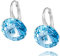Pendientes De Mujer Plata De Ley 925 Con Cristales Azul Claro En Caja De Regalo