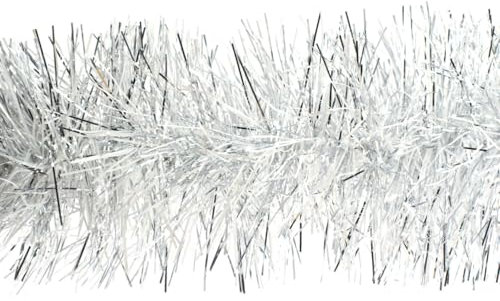 Butterfly 3m Weihnachtsgirlande 15cm Perle weiß // Silvester Karneval Weihnachten Deko Christbaumschmuck Girllande Weihnachtsbaum Lametta 150mm