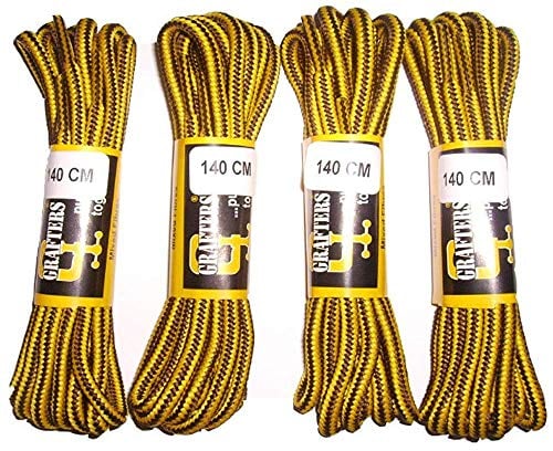 Grafters 140CM Strong Work/Hiking Boot Laces (Yellow/Brown)