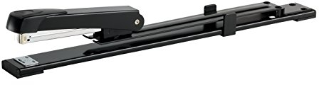 GBC 01026 LongReach Heftgerät - 24/6 und 26/6, 280 mm, 15 Blatt, 1 Stück, schwarz/chrom