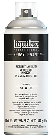 Liquitex 4450239 - Vernice Spray Professionale A Base D'acqua, Argento Ricco Iridescente, 400ml, 1 Pezzo