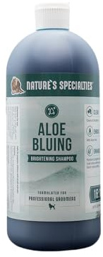 Nature's Specialties Aloe Bluing Hundeshampoo - Farbverstärkendes & Aufhellendes Shampoo für Hunde - Vergrößert Schwarzes & Weißes Fell - Tiefenreinigendes Shampoo für Haustiere, 946ml
