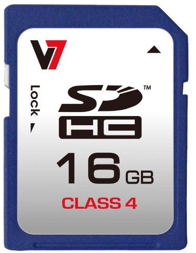 V7 VASDH16GCL4R-2E V7 SDHC Memory Card 16GB Class 4 - Blue