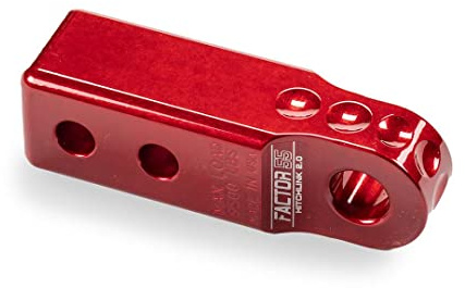 Factor 55 00020-01 Hitchlink 2.0, belastbar bis 4.309 kg, bruchlast bis 23.133 kg, verwandle die Anhängerkupplung deines Fahrzeugs in einen Bergungspunkt Ideal für 4x4 Off-Road-Abenteuer, Rot