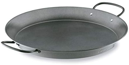 LACOR 60135 Paellera de Acero al Carbono, Antiadherente, Apta para cocina de Gas, Vitrocerámica, Electríca, Recubrimiento ecológico, Plateado, 36 cm
