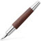 Faber-Castell 148213 - Füllfederhalter e-motion Holz / Chrom, Feder: B, inklusive Geschenkverpackung, Schaftfarbe: dunkelbraun / silber