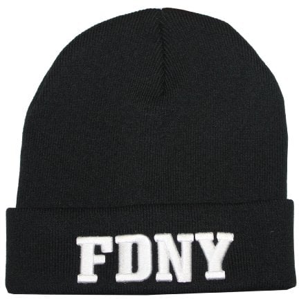 NYC FACTORY FDNY Wintermütze Fire Department of New York City, Schwarz & Weiß, Einheitsgröße