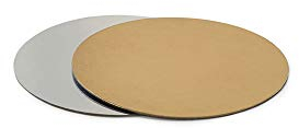 DECORA 0932523 12 Platos ACOPLADOS para Dulces ORO/PLATAØ15CM