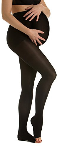 Relaxsan M2190A (Noir 1-S) Collant de contention de grossesse Classe 2 (23-32 mmHg) en microfibre pied ouvert