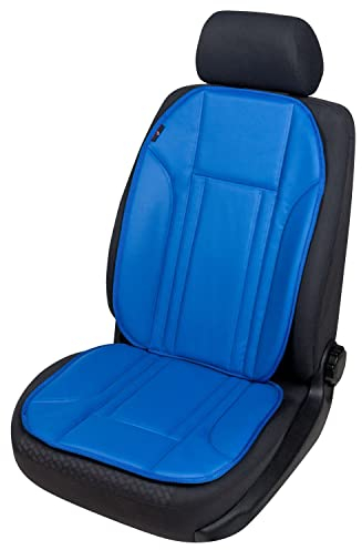WALSER 12835 Sitzaufleger aus Kunstleder, Universal Sitzauflage, Autositzaufleger in Blau, Autositzauflage Ravenna