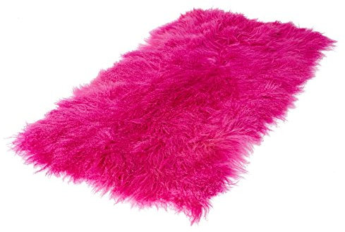Reissner Lammfelle Tibet Lammfell Auflage TP1 60x120cm Farbe hellpink/lila JAY15 TP1