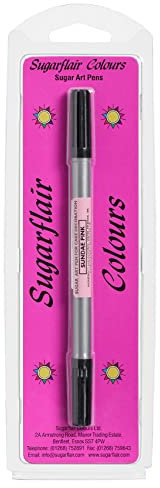 Sugarflair Sundae Pink Edible Food Decorating Pen - Dual Tip Food Pens for Writing Messages & Drawing On Sugar Paste, Marzipan, Frosting Or Any Other Dry Smooth Surface