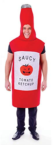 Hilarious Red Tomato Sauce Bottle All-in-One Adult Costume - Perfect for Parties, Stag Do, Roleplaying, & Photoshoots Halloween Halloween