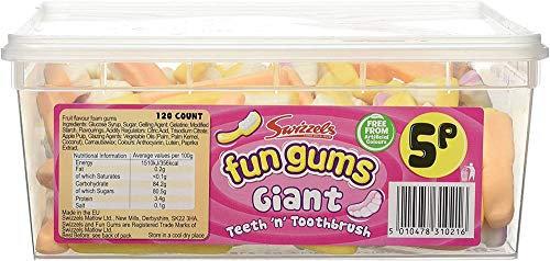 Swizzels Fun Gums Teeth ‘n' Toothbrush Fruit Flavour Foam Gums