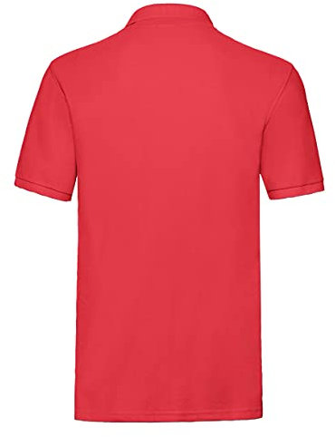 Fruit of the Loom Premium Mens Short Sleeve Polo Shirt (L) (Red)