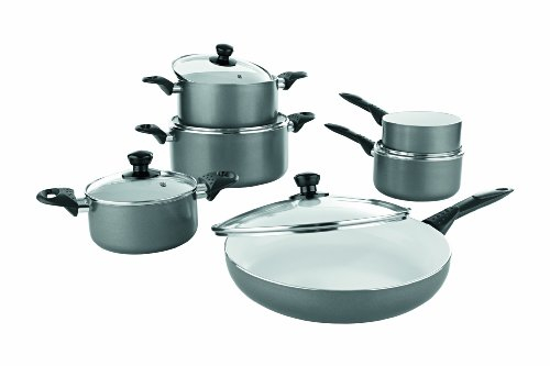 TV - Unser Original 04451200133 Bratmaxx Mega-Kochset Keramik, 15-teilig, anthrazit