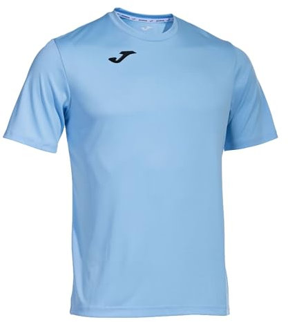 Joma Mens Combi M/C 100052.350 Short Sleeve T-Shirt - Blue/Celeste, X-Small, Celeste, XS EU