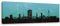 Leinwandbild/Kunstdruck Skyline Dortmund Türkis (div. Größen) Bild fertig auf Keilrahmen Art Gemälde Leinwand Wandbild Bilder (40x120cm)