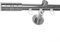 BASIT Innenlauf Gardinenstange 1 läufig Wandmontage 480 cm lang Edelstahl Optik I Vorhangstange mit Schiene 1läufig Ø20mm I 120-600 cm wählbar H30