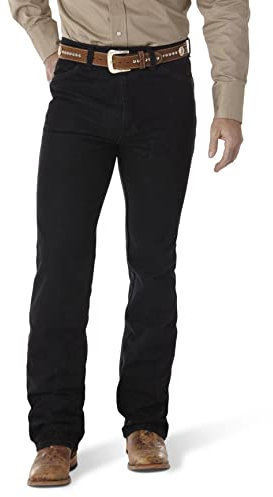 Wrangler Herren Cowboy Cut Slim Fit Stretch Boot Cut Jeans, Schwarz Stretch, 34W / 32L