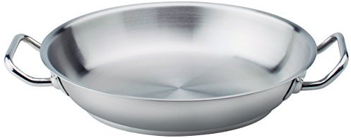 Pentole Agnelli Linea Acciaio Tegame con 2 Maniglie, Argento, 36 cm