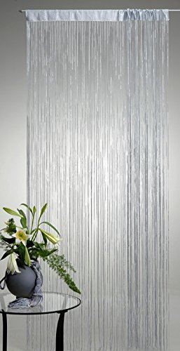 Arsvita Fadenvorhang, mit Lurex veredelt, 140 x 250 cm (Silber)