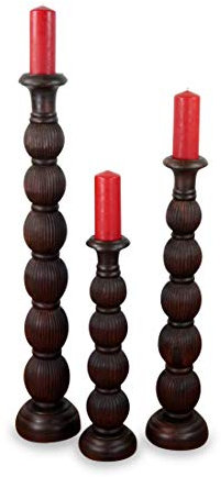 livasia Stimmungsleuchter, Kerzenständer Kugeln, Kerzensäule, Kerzenleuchter (3er Set)