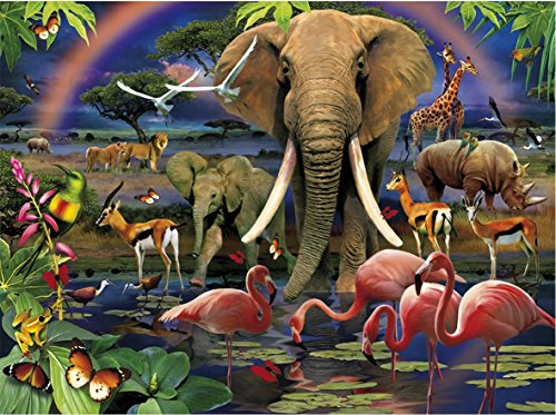 Clementoni 39187.5 - Puzzle Magic 3D 1000 teilig African Savannah
