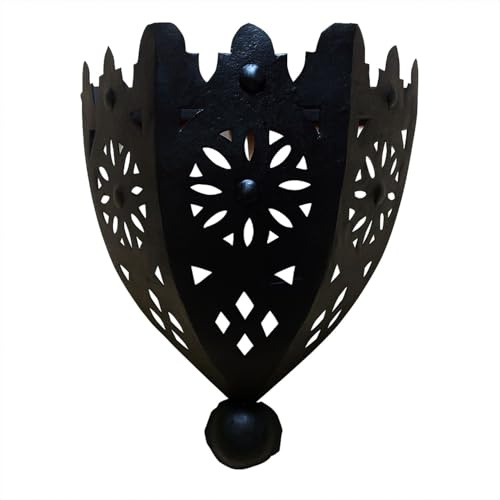 Vägglampa Kamal med orientalisk design av metall med rostpatina 26 cm