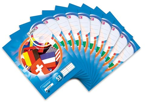 Landré Vokabel-Heft A6, liniert, 2 Spalten, 32 Blatt, 70 g/m², 10 Stück