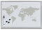 ZELLER PRESENT SCHÖNER LEBEN. PRAKTISCH WOHNEN. 11573 Magnet-/Schreibtafel World, magnetisches Feinblech, grau, 60 x 40 x 2 cm