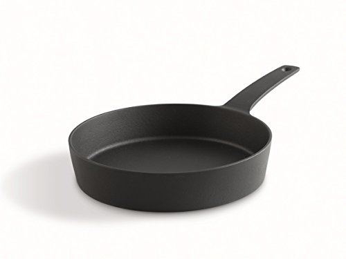 Kamasada Grill-Pfanne, rund, aus Guss-Eisen. Brat-Pfannen für Induktion, Ceran und Gas-Herd, Back-Ofen, BBQ, Feuerstelle. Traumhaft für Steak, Fleisch, Gemüse, Brat-Kartoffeln