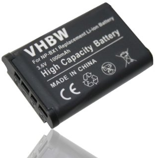 vhbw 1x Akku kompatibel mit Sony Cybershot DSC-RX100M2, DSC-RX100 III, DSC-RX100 I, DSC-RX100 IV Kamera (1000 mAh, 3,6 V, Li-Ion)