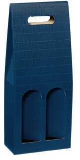 10 Stück Tragekarton Dekowell saphir, Geschenkkarton (2 er)